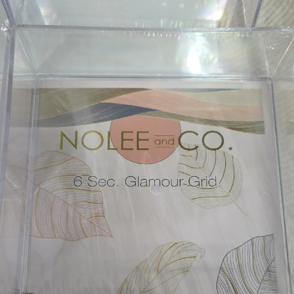 Nolee and Co. 6 Piece Glamour Grid Clear Acrylic Organizer - New Set of 2